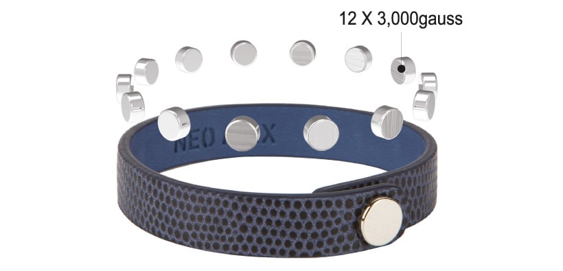 Magnetic leather sports band