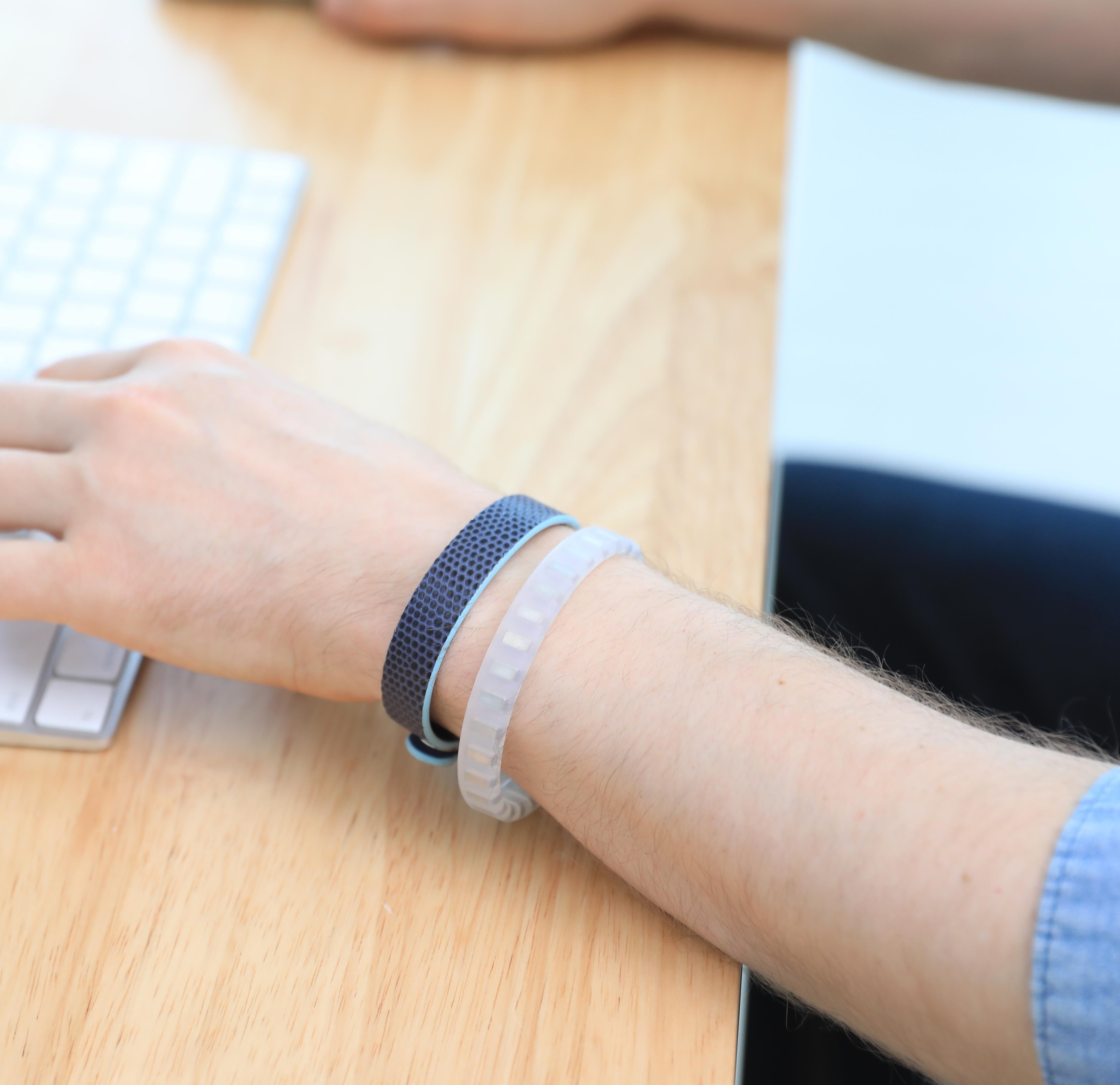 Wearing Magnetic leather sports band